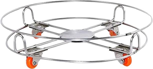 DEVASHREE STEEL Stainless Steel LPG Gas Cylinder Trolley