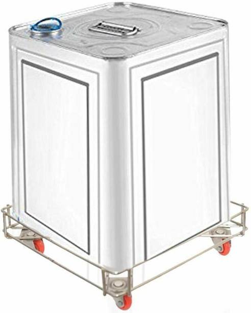 DEVASHREE ENTERPRISE Kitchen Storage & Containers Oil Dabba Square Adjust Stand Trolley Pack 1 Gas Cylinder Trolley