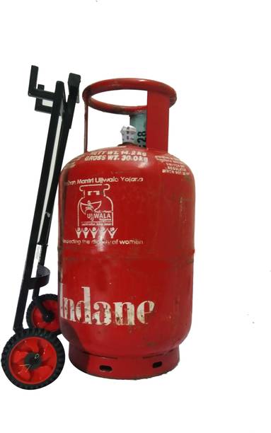 LEKSHYA Heavy Duty Gas Cylinder Trolley with Wheels | Easy Movement | Sturdy & Durable, Gas Cylinder Trolley