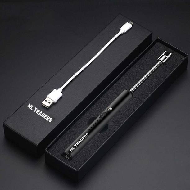 NL Traders lighter,gas lighter 360 Degree Flexible Rechargeable Kitchen for Candle Stove Aluminium Electronic Gas Lighter