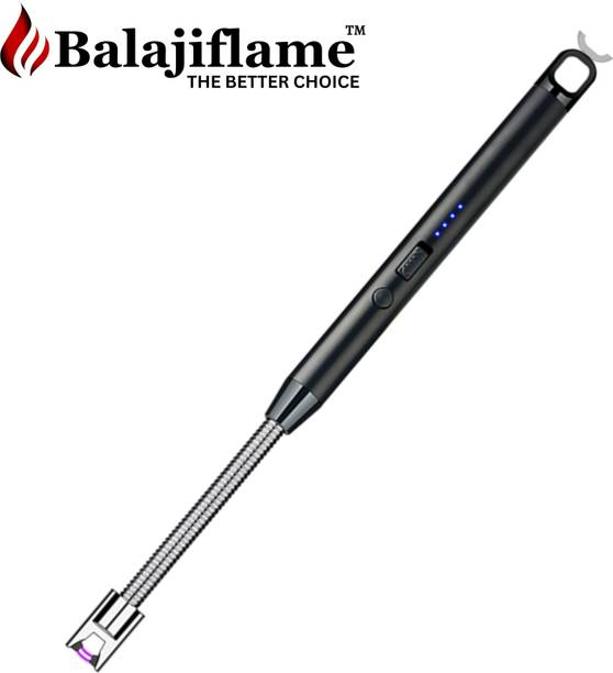 Balaji flame Rechargeable Electric Kitchen Lighter for Gas Candle_Stove Steel Electronic Gas Lighter