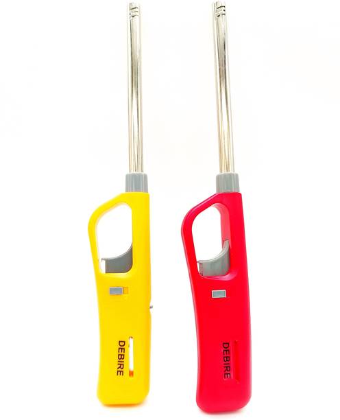 GMEE Debire Gas Lighter for Stove, Candle use, Flame Adjustable with Safety Long Steel, Plastic Gas Lighter