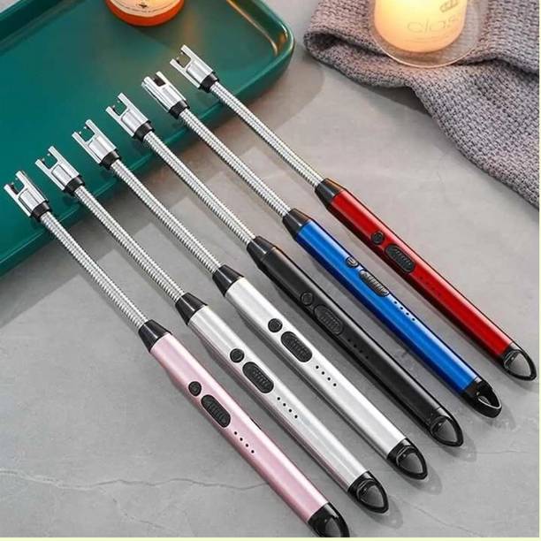 VIRUSUMIT Rechargeable Electric Gas Lighter USB Powered Home Plastic Electronic Gas Lighter