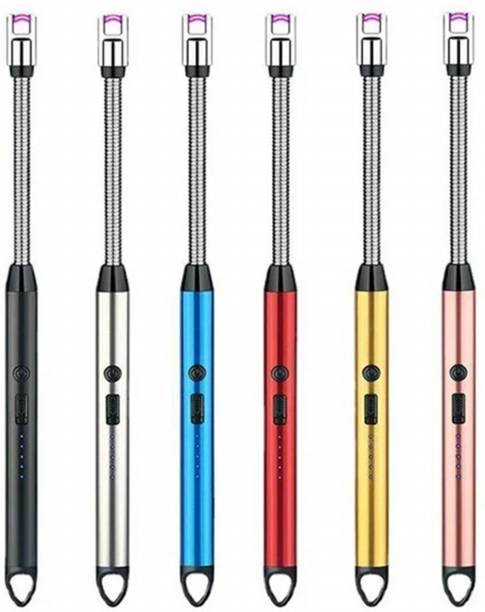 ADC ENTERPRISES USB cable electrical Lighter Plastic, Aluminium, Steel Electronic Gas Lighter