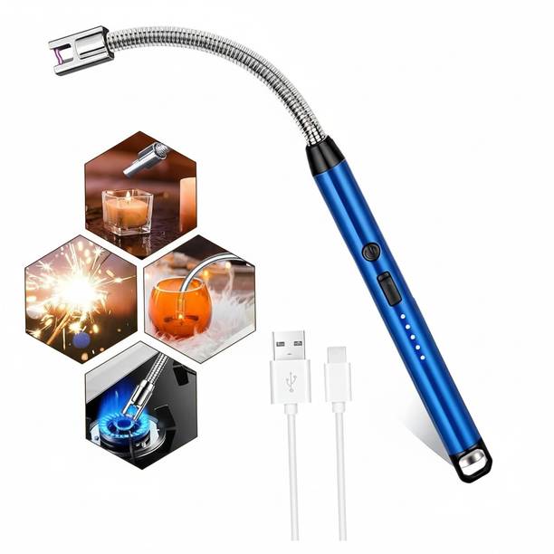 RixHub Electric Gas Lighter, Rechargeable for lightning Gas Stove, Candles, papers, etc Steel Electronic Gas Lighter