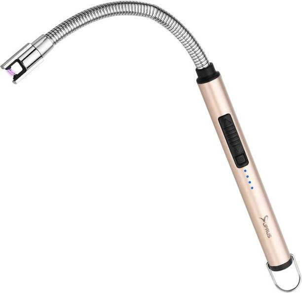 TURBOFLEX 360 Degree Flexible Rechargeable Electric Kitchen for Gas Candle Stove Steel Aluminium Electronic Gas Lighter