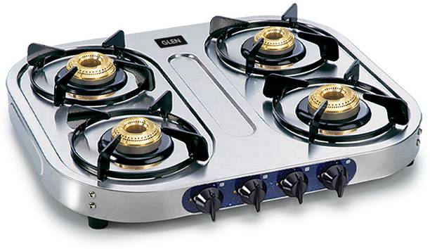 Glen 1044 SS BB Brass Burners LPG Gas Stoves 2 years warranty Stainless Steel Manual Gas Stove
