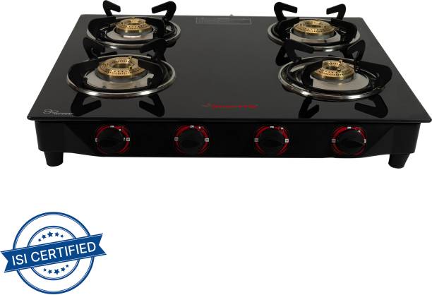 Butterfly Rapid 4 Burner Glass Manual Gas Stove