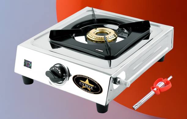 CYBOX Heavy Single Burner Gas Stove With Lighter GS10 Stainless Steel Manual Gas Stove
