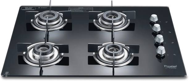 Prestige Marvella HOB-AI-4B Glass Top Ultra-Slim Body|Specially Designed Sabaf Burner Glass Automatic Hob