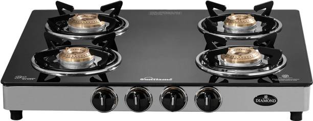 Sunflame Diamond SS Glass Manual Gas Stove