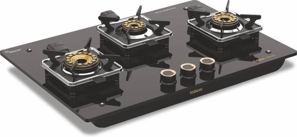 Vidiem Vogue GS S3 277 A 3 Burner Glass Manual Gas Stove