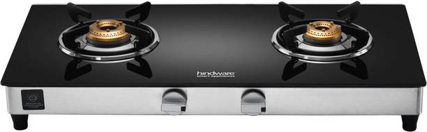 Hindware Smart Appliances ARMO Plus GL 2B Glass, Stainless Steel Manual Gas Stove