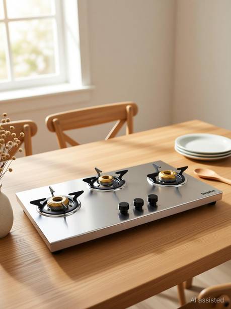 SURYAVIVA Tejas 3B Premium Stainless Steel Manual Gas Stove