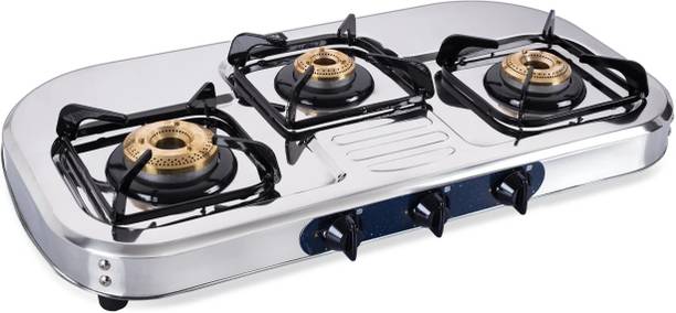 ग्लेन 3 Burner 1037 SS BB with High Flame Burners स्टेनलेस स्टील मैनुअल गैस चूल्हा