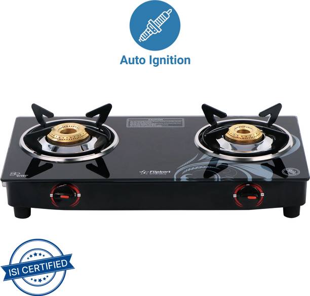 Flipkart SmartBuy Classic Pro 2 Burners Glass Automatic Gas Stove
