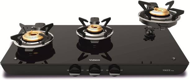 Vidiem VIDIEM VOGUE VESTA 3 BURNER Glass Manual Gas Stove