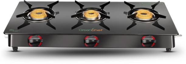 ग्रीनशेफ Ebony ग्लास मैनुअल गैस चूल्हा