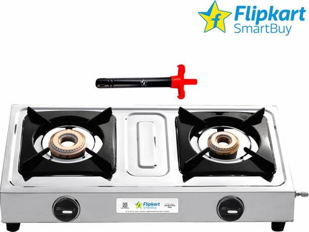 Flipkart SmartBuy 2 Burner Casio Stainless Steel Manual Gas Stove