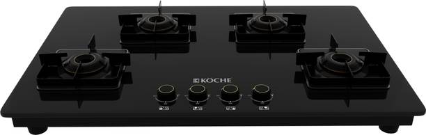 Koche Betty 4B Auto Ignition Gas Hob | High power Burners | 5 Yrs Warranty Glass Automatic Hob
