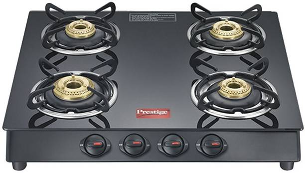 Prestige Marvel Plus GTM 04 Sq Plus Glass Manual Gas Stove