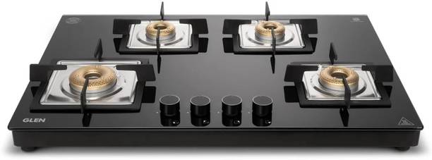 Glen Ultra Slim Free Standing Hob | Forged brass burners | Auto Ignition Glass Automatic Hob