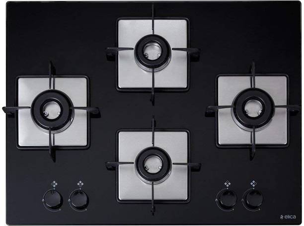 Elica FLEXI EC 470 DX BK Glass Automatic Hob