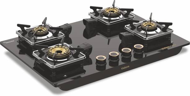 विदिएम Vogue Gas Stove| World's First Fully Removable Burner Assembly|10MM Toughened मैनुअल गैस चूल्हा