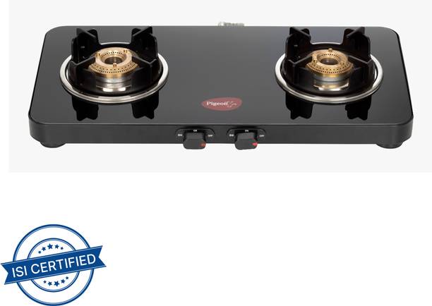 Sleek 2 Burner ग्लास मैनुअल गैस चूल्हा