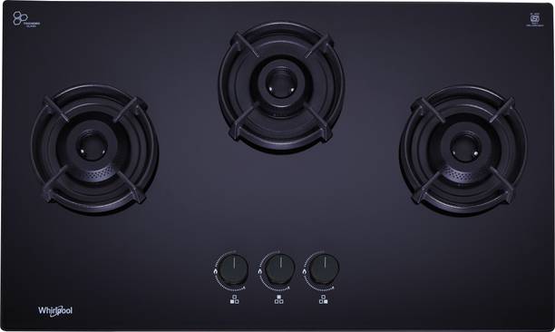Whirlpool EVOLVE HYBRID HD 753 BRASS Glass Automatic Hob (3 Burners)