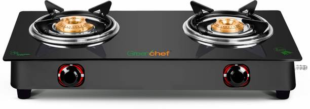 Greenchef Ebony Glass Manual Gas Stove