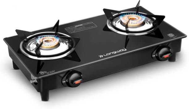 Longway Furn-Manual-2B Stainless Steel, Glass Manual Gas Stove