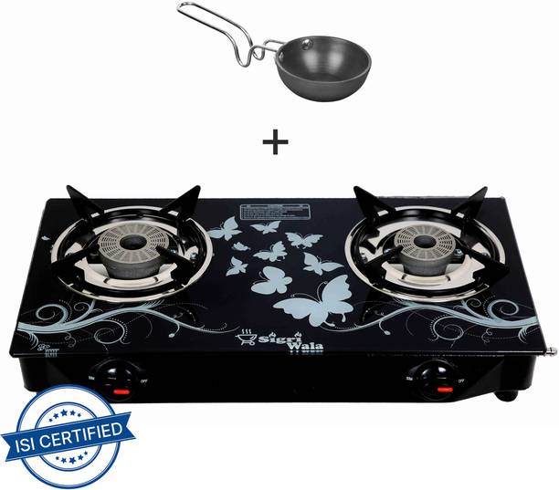Sigri-wala Draw Double Decker (with party cooking ) Glass Manual Gas Stove