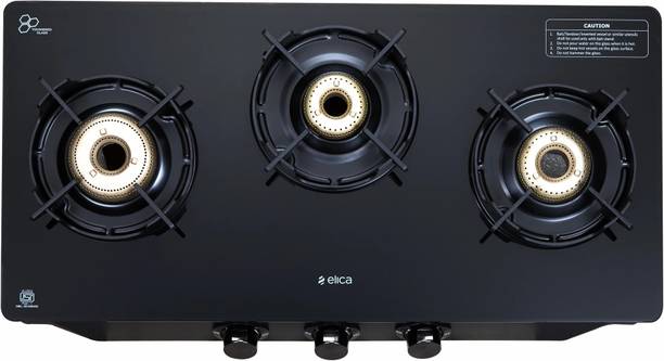 एलिका CREST 370 J NERO मैनुअल गैस चूल्हा