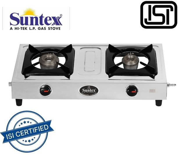 Suntex 2 Burners Stainless Steel Manual Gas Stove
