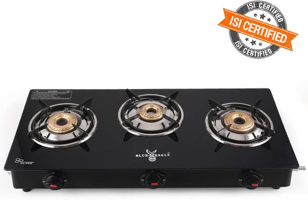 Blue eagle Manual Sleek & Compact Gas Stove High Efficiency Burner For LPG Use Glass Manual Gas Stove