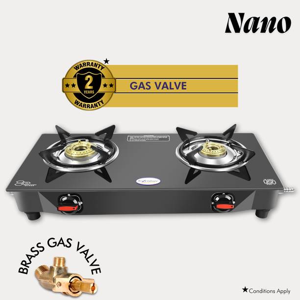 Everdure 2 Burner Nano | Cast Iron Burner | Glass Manual Gas Stove