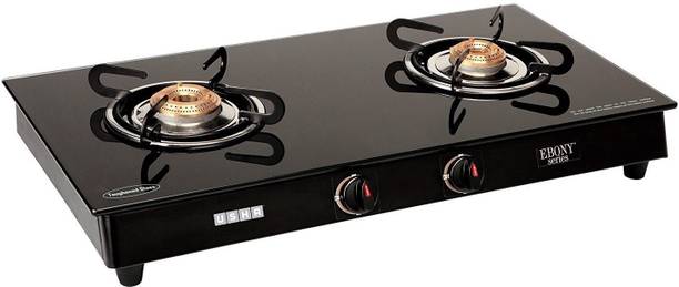 USHA EBONY GS2001 2 BURNER Glass Manual Gas Stove