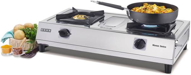 USHA MAXUS GS-2002 Stainless Steel Manual Gas Stove