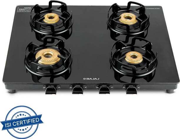 BAJAJ GP4 Slim with 1 Jumbo Glass Manual Gas Stove