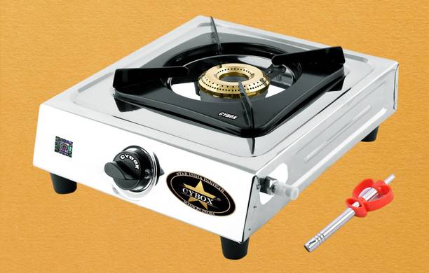 CYBOX Heavy Single Burner Gas Stove With Lighter GS9 Stainless Steel Manual Gas Stove