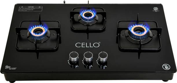 सेलो Crysta Manual Ignition Hob Top 8 MM मैनुअल गैस चूल्हा