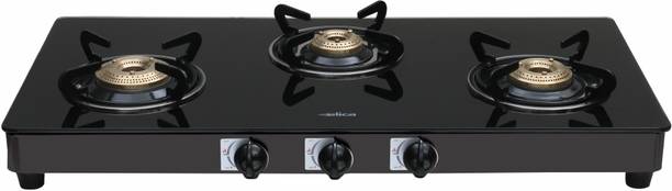 Elica 773 CT VETRO BLK AI Glass Automatic Gas Stove