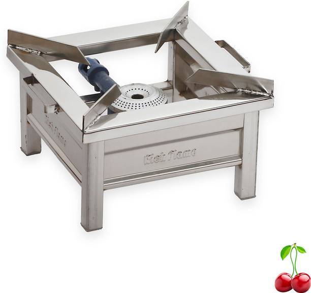 Rich flame Gas Stove 1 Burner Stove Steel | ISI Certified | Kitchen Gas Chulha Stainless Steel Manual Gas Stove