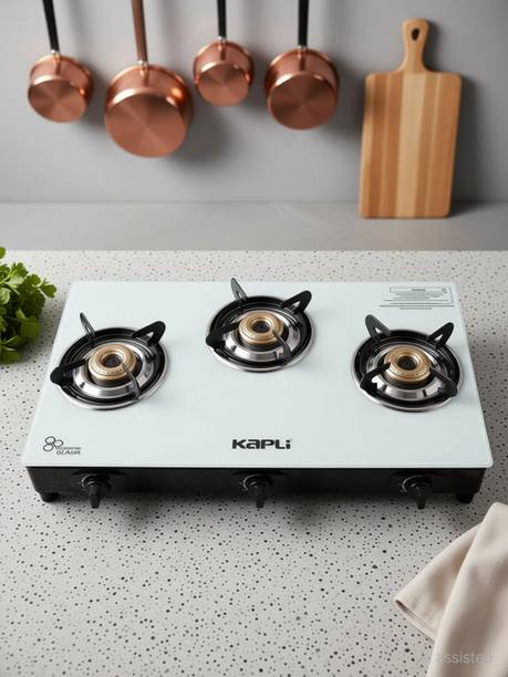 KAPLI Automatic Ignition Gas Stove High Efficiency Burner For LPG Use Glass Automatic Gas Stove