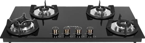 FABER SUPERIA HT904 BR AI | Spillage Proof| Metal Knobs| Brass burners | Glass Automatic Hob