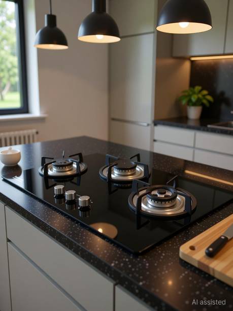 Hindware Smart Appliances Ella Plus 3B 75 CM Glass Automatic Hob