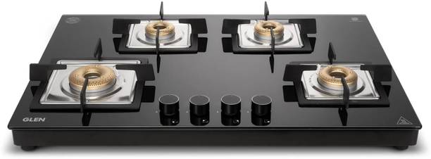 Glen Ultra Slim Free Standing Hob | Forged brass burners Automatic Hob Glass Manual Hob