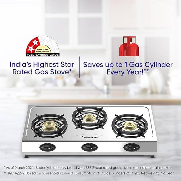 Butterfly Stainless Steel Manual Gas Stove