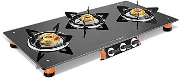 विदिएम Air Pride 3 Burner ग्लास मैनुअल गैस चूल्हा